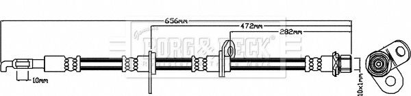 BORG & BECK Тормозной шланг BBH8063